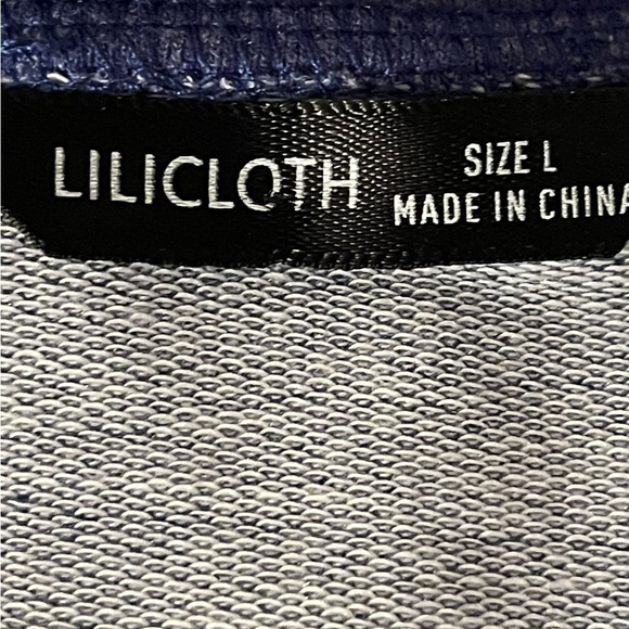 LILICLOTH Blue Graphic Pullover Sweatshirt Roll My Eyes Out Loud? - Size L - Picture 3 of 4